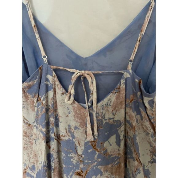 Astr Blue and Cream Midi Dress - Picture 7 of 9